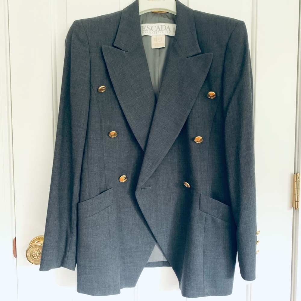 Vintage Gray Escada Blazer Size 36